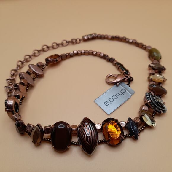 Chico's Beaded Necklace, Bronze Beads, New With Tags, 20" - Picture 14 of 14